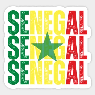 Senegal flag, senegalese flag Sticker